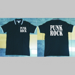 Punk Rock logo  polokošela s rôznofarebným lemovaním okolo límčekov a rukávov na výber podľa vášho želania!